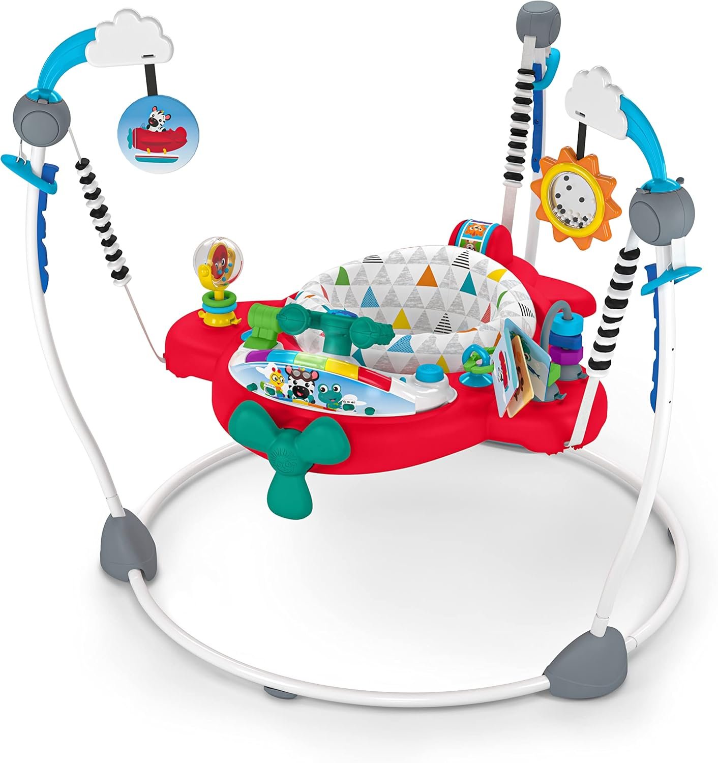 71qLRG4lrFL._AC_SL1500_.jpg Baby Einstein Ocean Explorers Airplane Adventure 2-in-1 Activity Jumper | Interactive Baby Activity Center | Ages 6–12 Months - Image 1