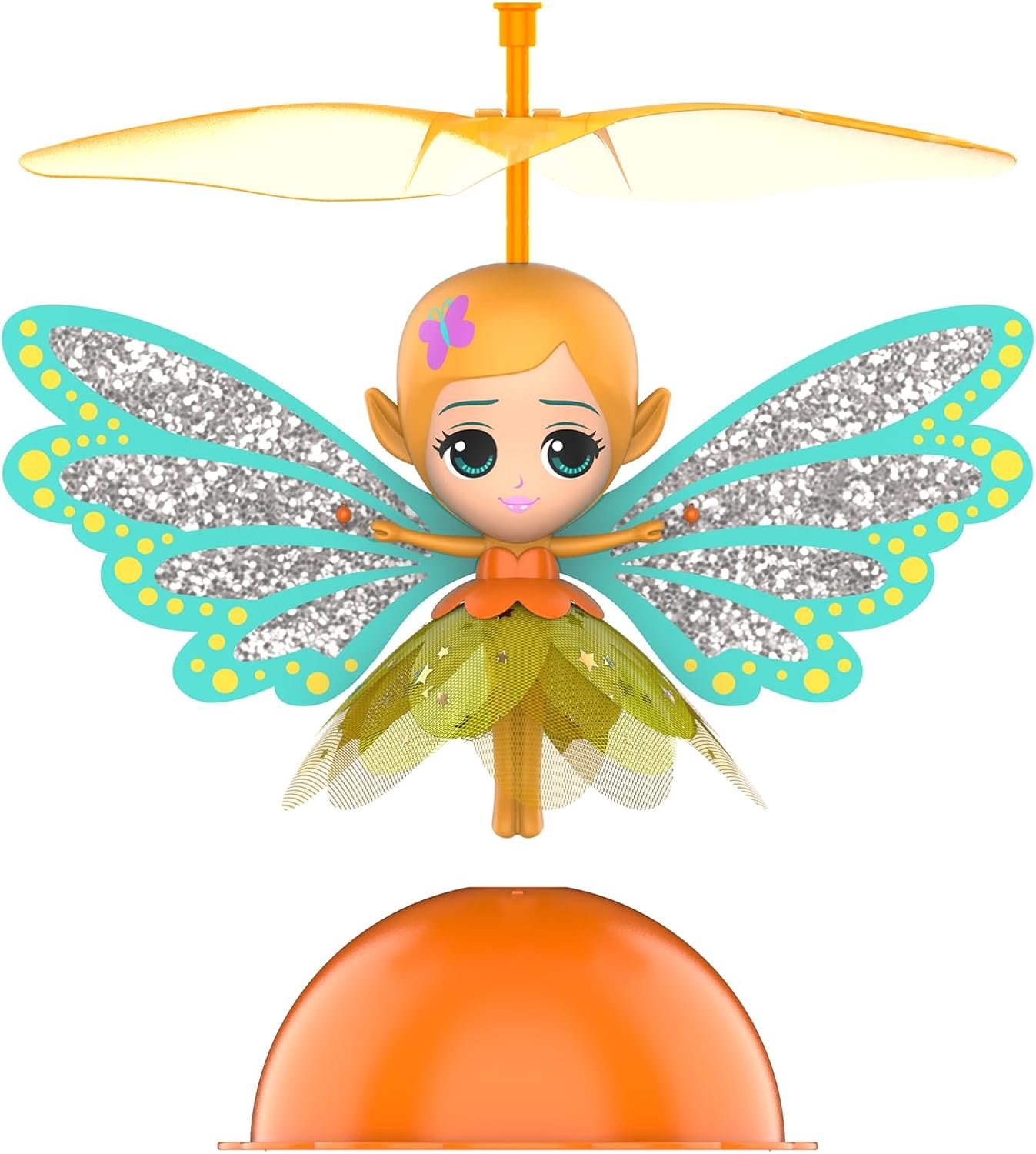 71thHQdA1L._AC_SL1500_.jpg Flybotic Fairy Wings Flying Toy – Orange - Image 1