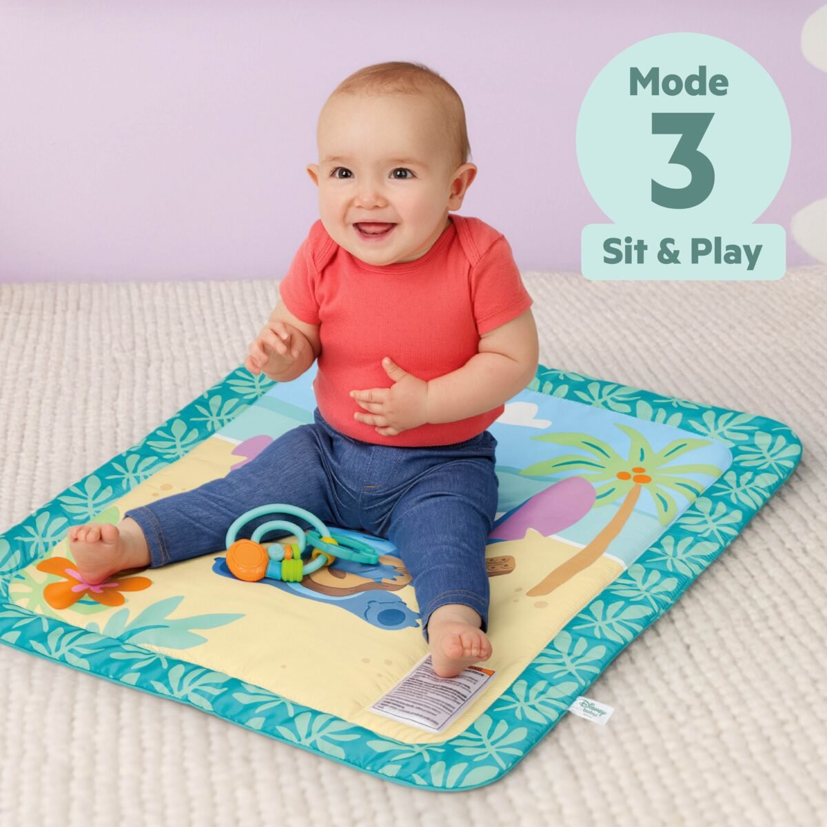 Bright Starts Disney Stitch Island Adventure Baby Activity Play Gym with Interactive Toys - Image 4