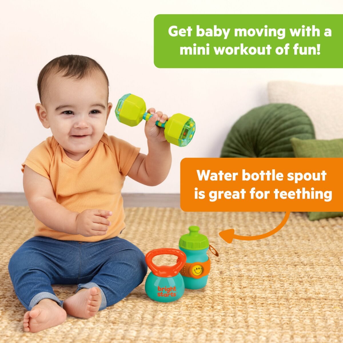 Bright Starts Off to the Gym 3-Piece Baby Toy Gift Set for Early Development - Image 5
