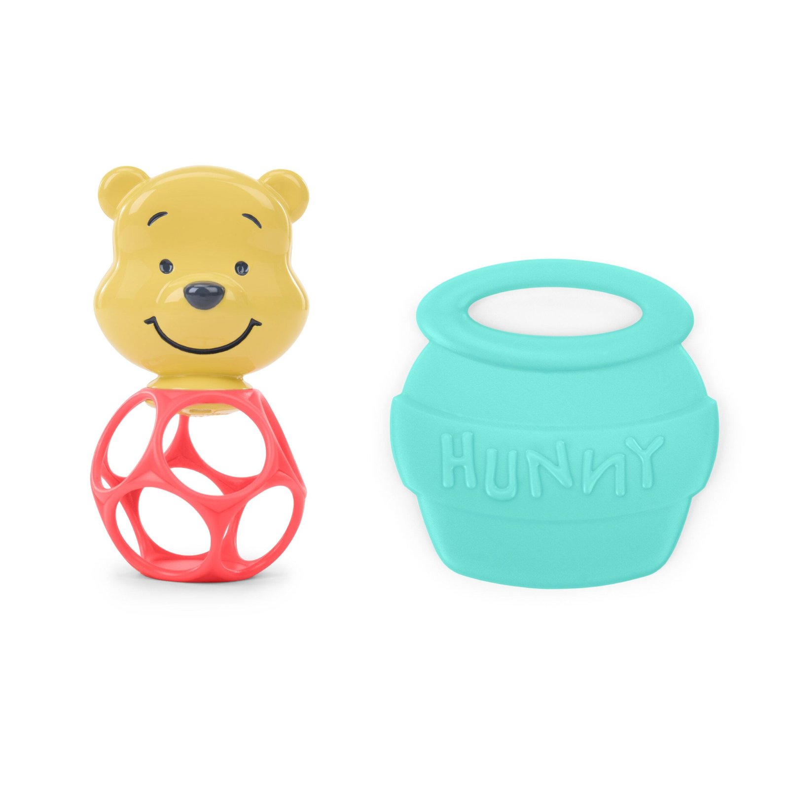 8062c13ef4e81efcf3419f428071aecb087c249e.jpg Bright Starts Disney Winnie the Pooh Hunny 'N Shake & Teether 2-Pack Baby Toy Set - Image 1