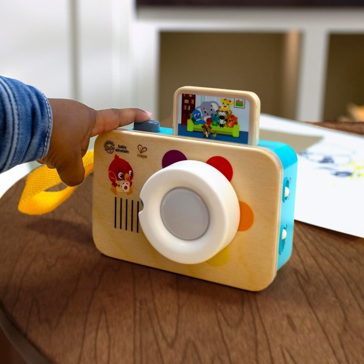 Baby Einstein Hape Learning Lens Toy Camera | Interactive Wooden Pretend Play Camera | Ages 6+ Months - Image 6