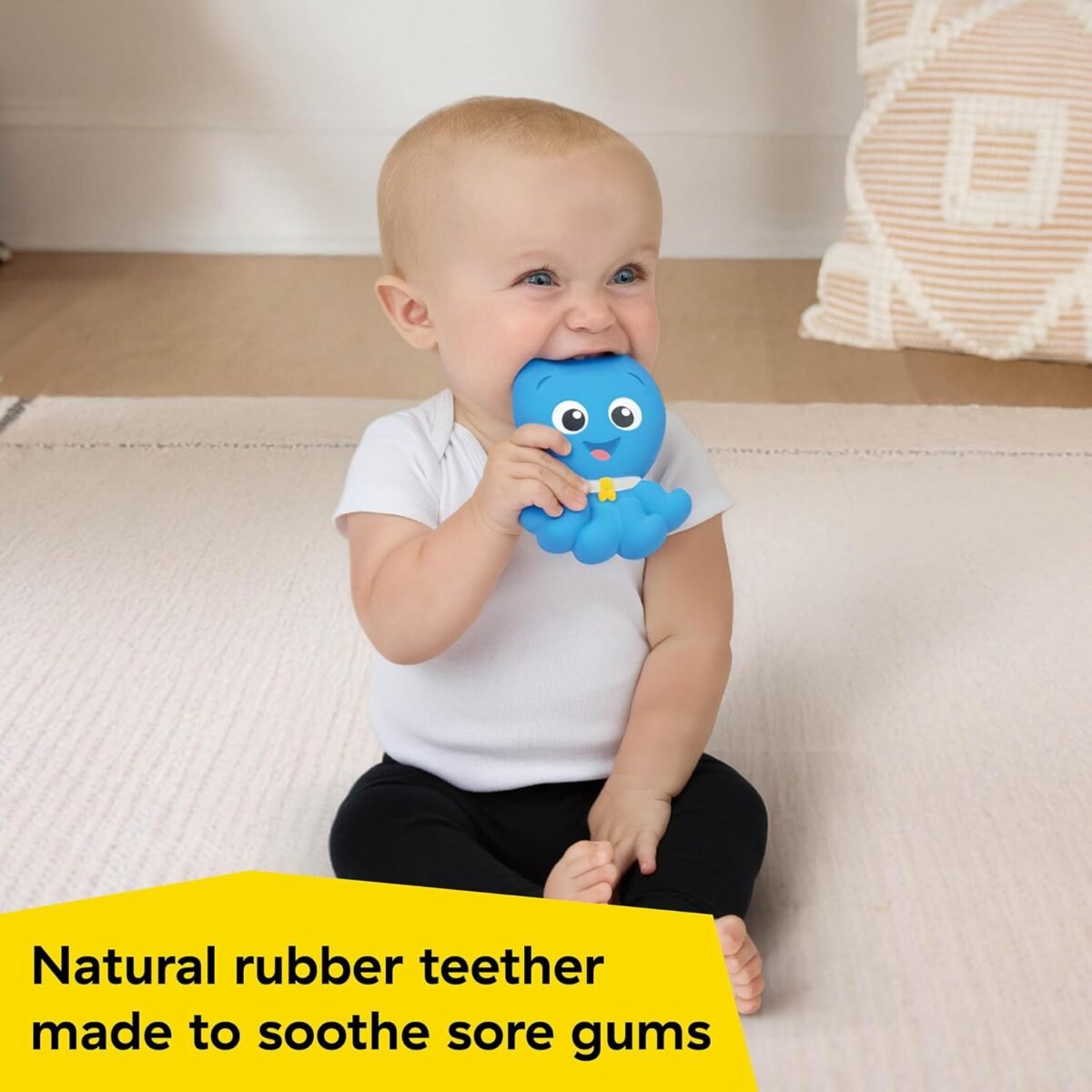 Baby Einstein Soothing Opus Natural Rubber Teether Toy | Multisensory Baby Teether for Early Development | Ages 3+ Months - Image 3