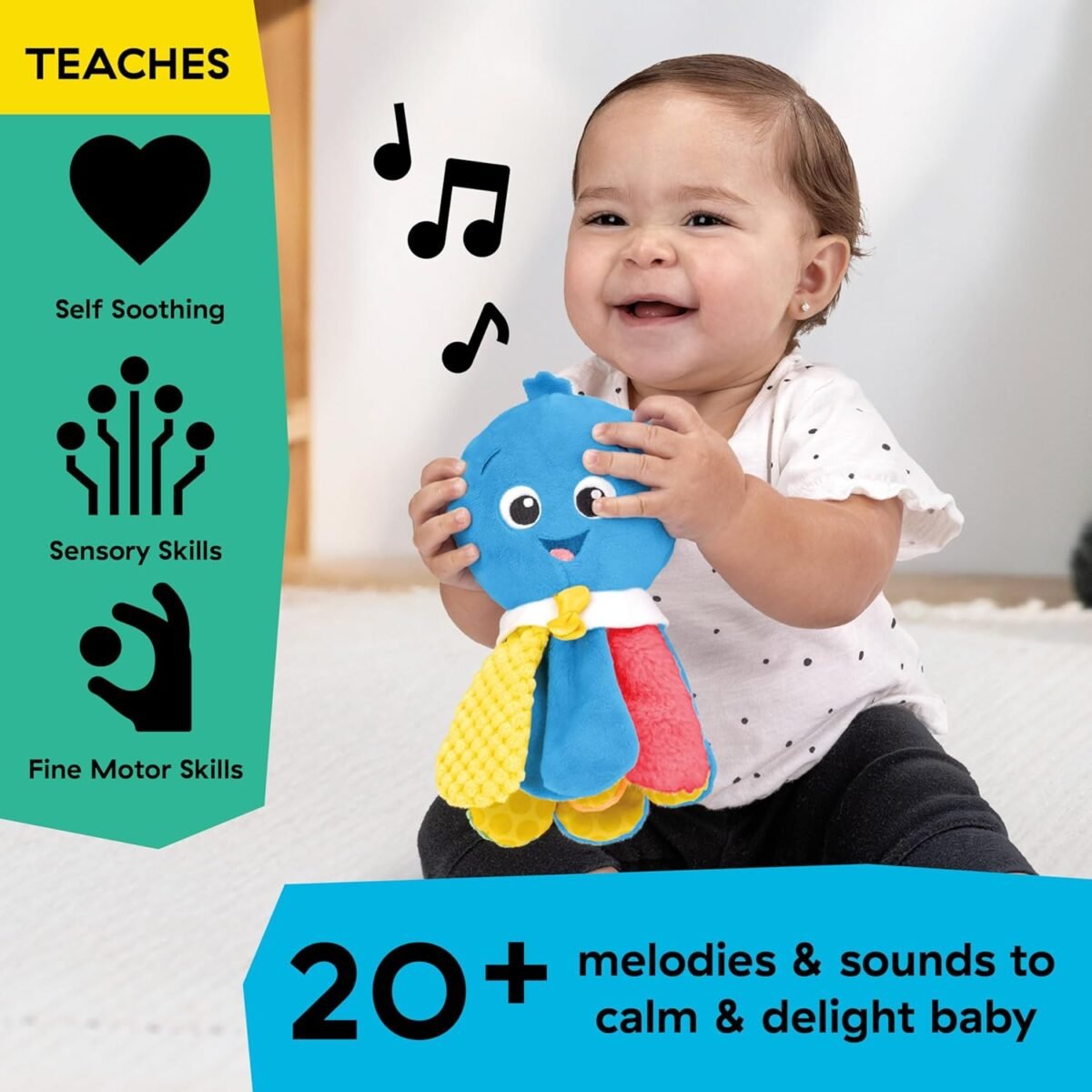 Baby Einstein Take Along Opus Soother | Multisensory Musical Comfort Toy for Babies | Ages 0+ Months - Image 5