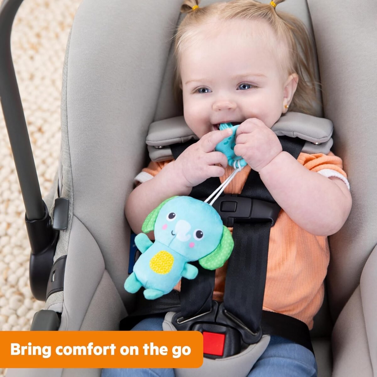 Bright Starts SootheMate Elephant Plush Baby Teether Toy - Image 2