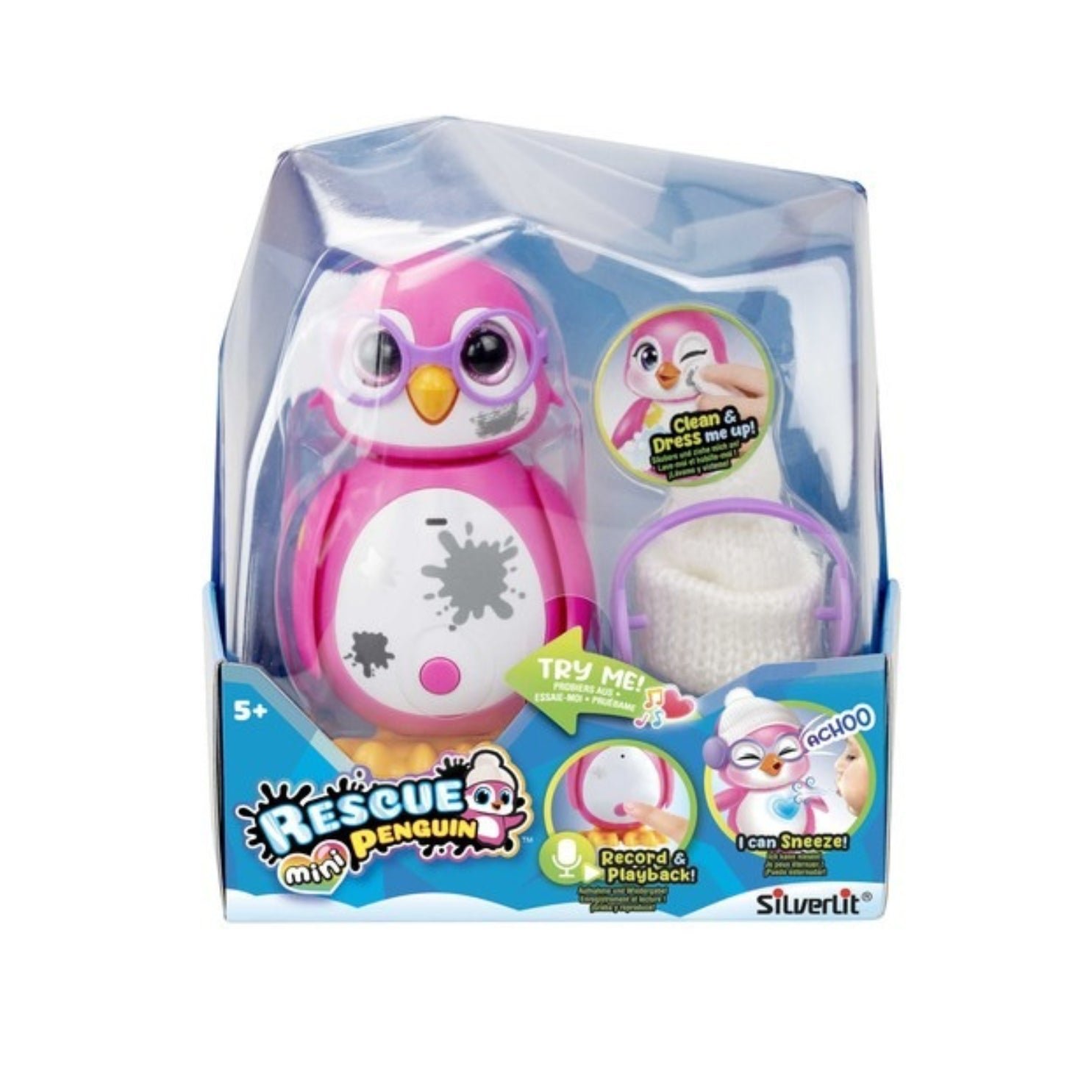 88644-4.jpg Rescue Mini Penguin Collectible Toy – Pink - Image 1