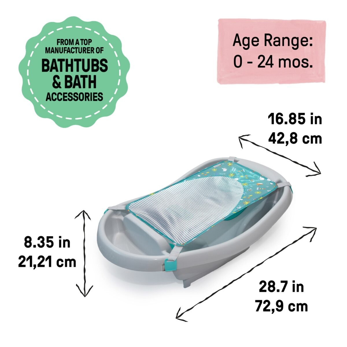 Summer Comfy Clean Deluxe Newborn to Toddler Bather - Image 3