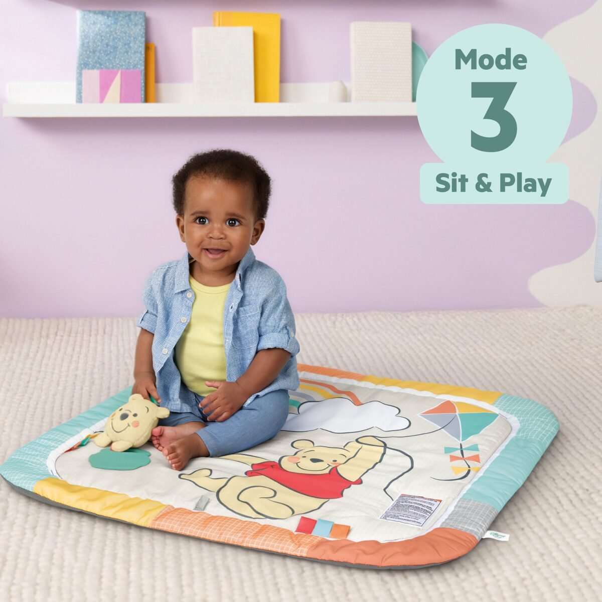 Bright Starts Disney Winnie the Pooh Hundred Acre Adventure Baby Play Gym with Toy Bar - Image 5