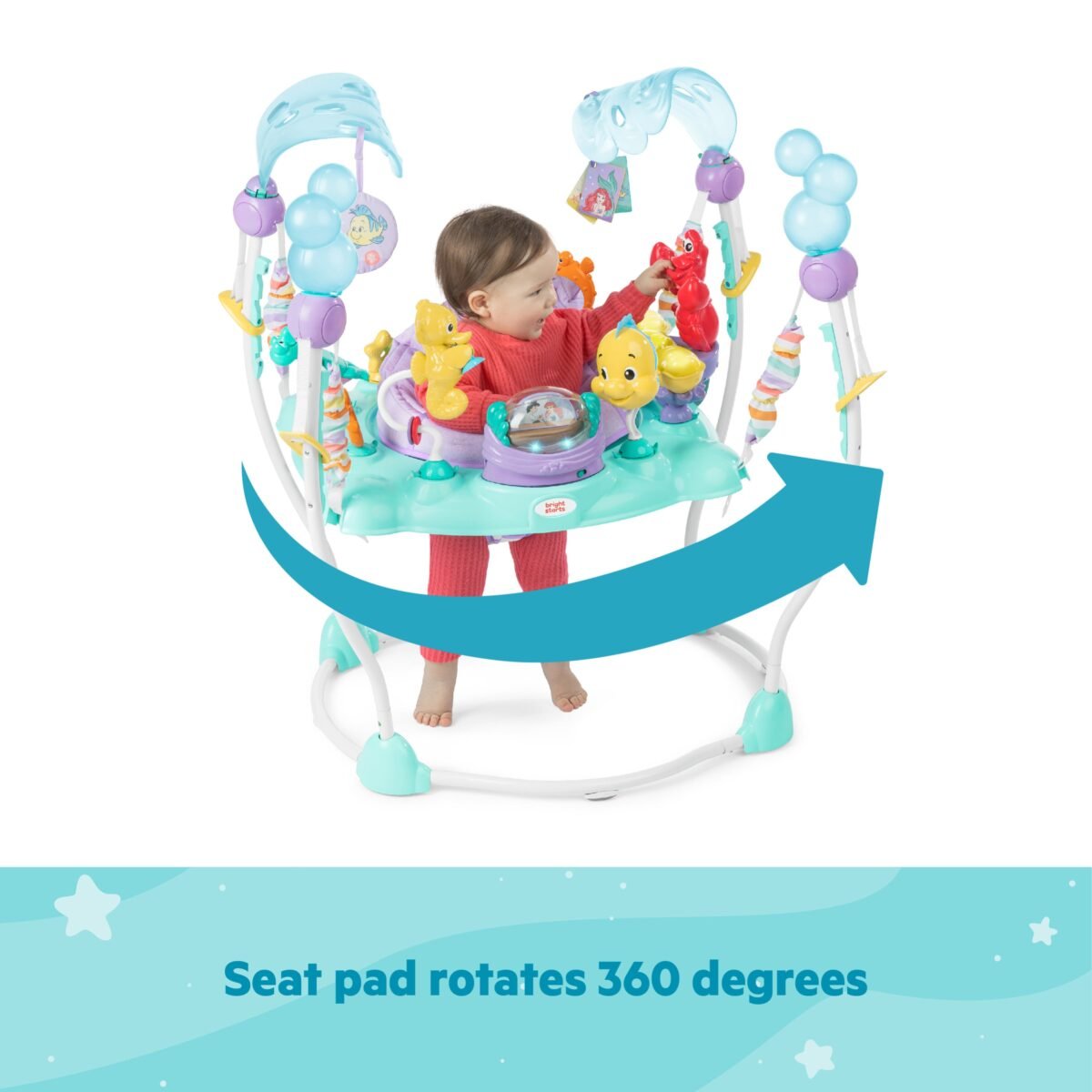 Bright Starts Disney The Little Mermaid Sea of Activities Baby Activity Jumper - Image 5