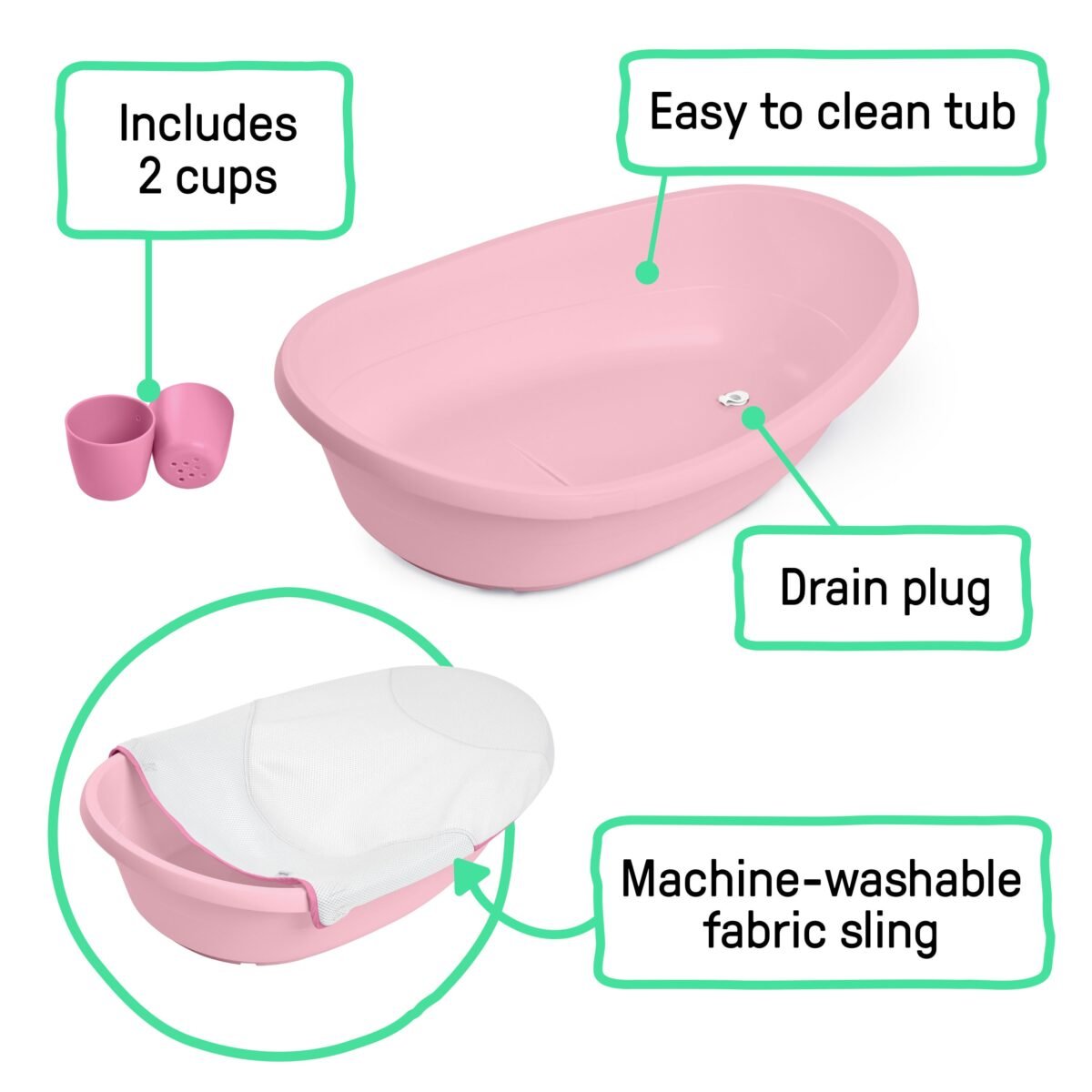 Ingenuity Room to Soak 4-in-1 Baby Tub - Image 3