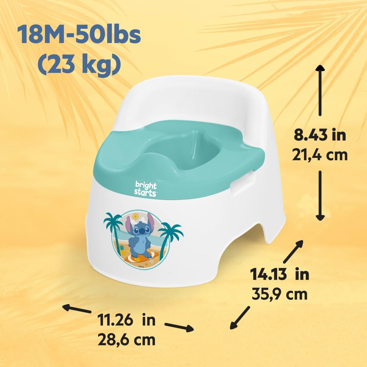 Bright Starts Disney Stitch Full Comfort Baby Potty Training Seat - Image 6