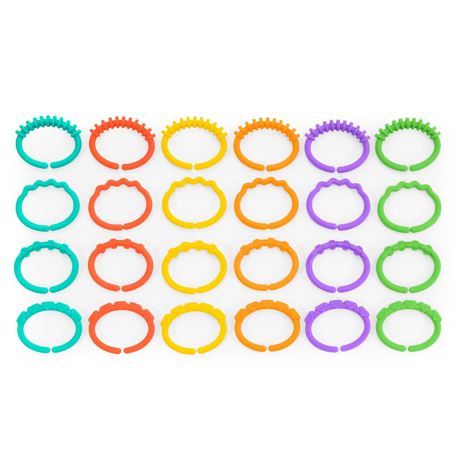 bd7d0354a09864b83752c616b632ed92bfbf21a1.jpg Bright Starts Lots of Links Take-Along Baby Toy Links Set - Image 1