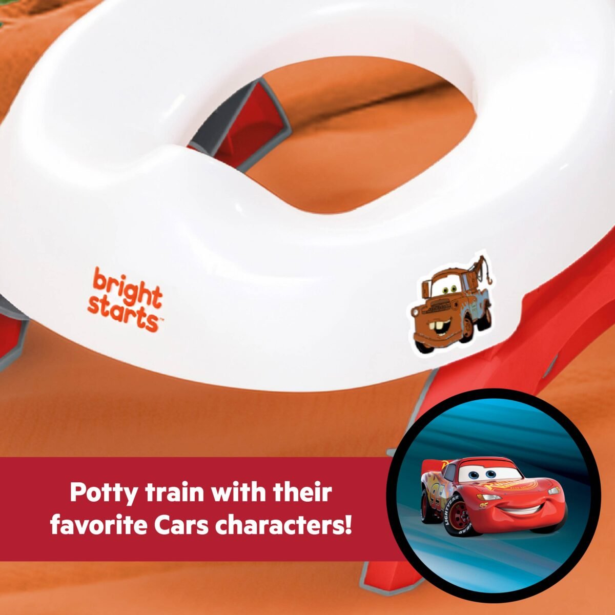 Bright Starts Disney Pixar Cars 2-in-1 My Travel Potty for Toddlers - Image 5