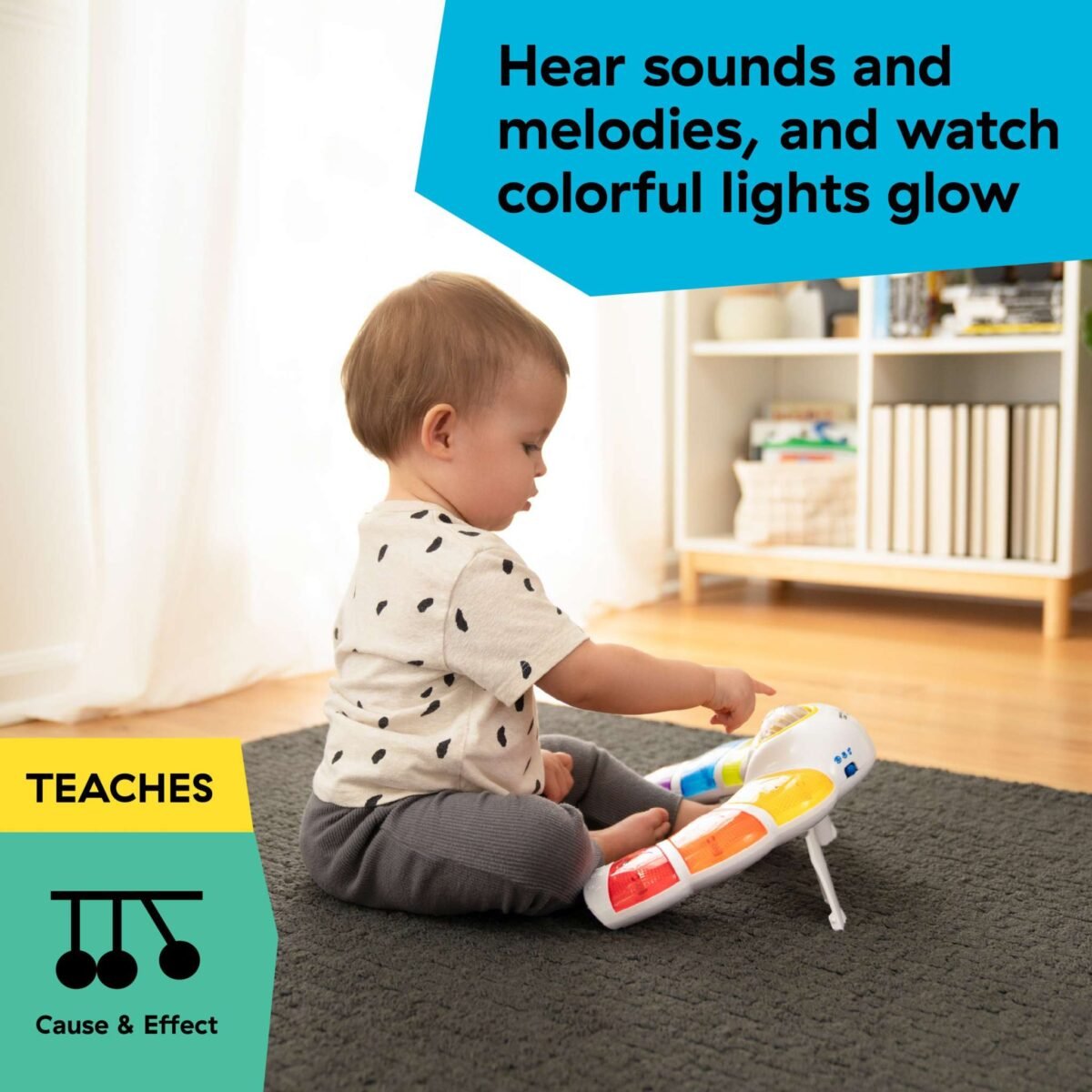 Baby Einstein Glow & Discover Light Bar Activity Station | Interactive Musical Learning Toy with Lights & Languages | Ages 3+ Months - Image 5