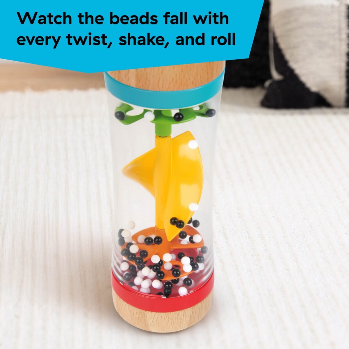 Baby Einstein Rolling Rainmaker Rain Stick Shaker Toy | Musical Sensory Rattle for Babies | Ages 3+ Months - Image 4
