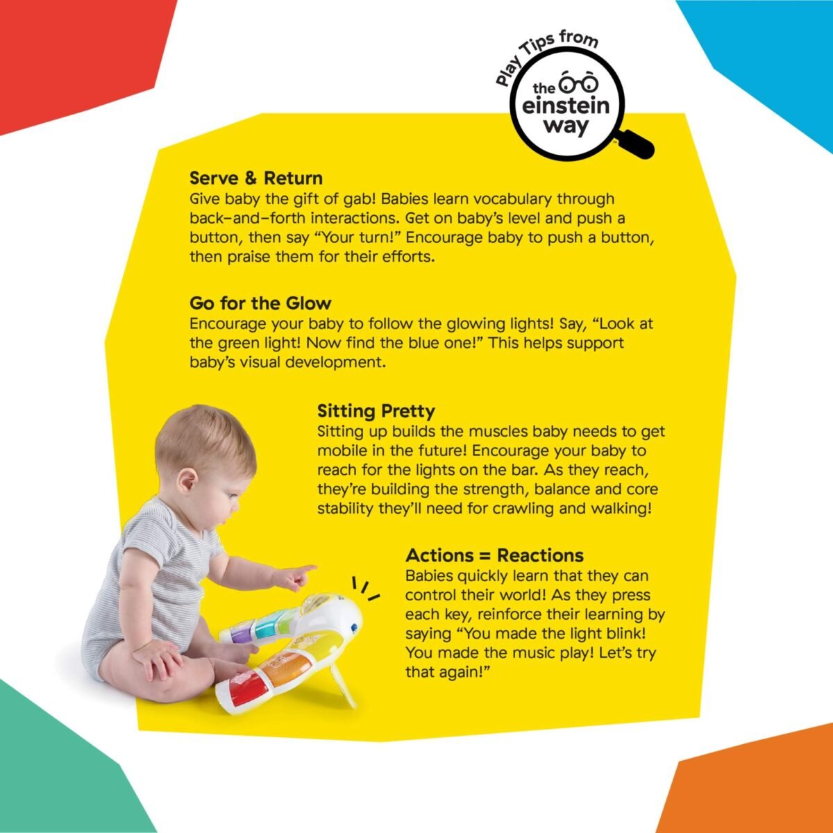 Baby Einstein Glow & Discover Light Bar Activity Station | Interactive Musical Learning Toy with Lights & Languages | Ages 3+ Months - Image 7