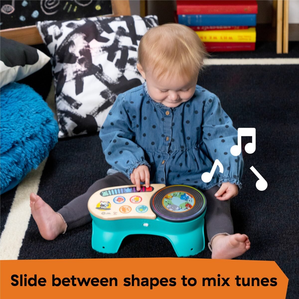 Baby Einstein Hape DJ Discovery Magic Touch Turntable | Interactive Wooden Musical DJ Toy | Ages 12+ Months - Image 6