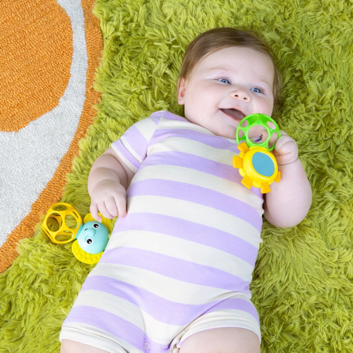 Bright Starts Oball Soothing Pals 2-Pack Baby Sensory Toy & Teether Set - Image 3
