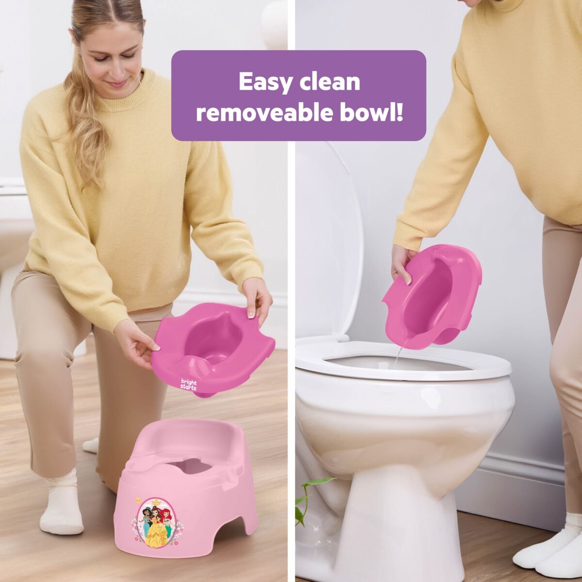 Bright Starts Disney Princess Full Comfort Baby Potty Training Seat - Image 5