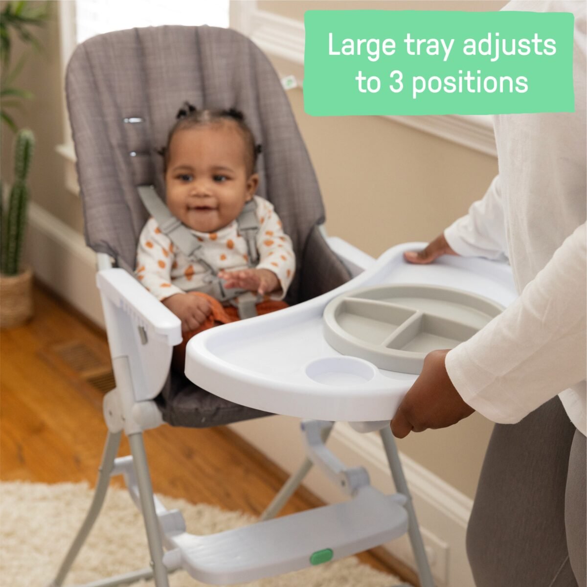 Ingenuity Sun Valley Compact Folding High Chair - Grey - Image 5