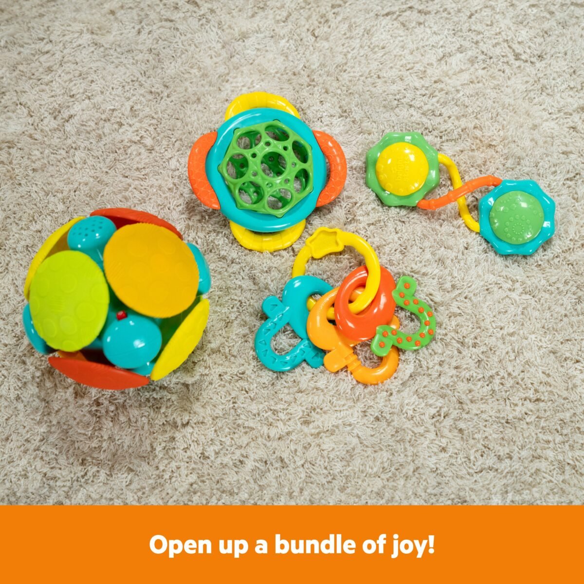 Bright Starts Catch Me Smile Holiday Baby Gift Set with Developmental Toys - Image 2