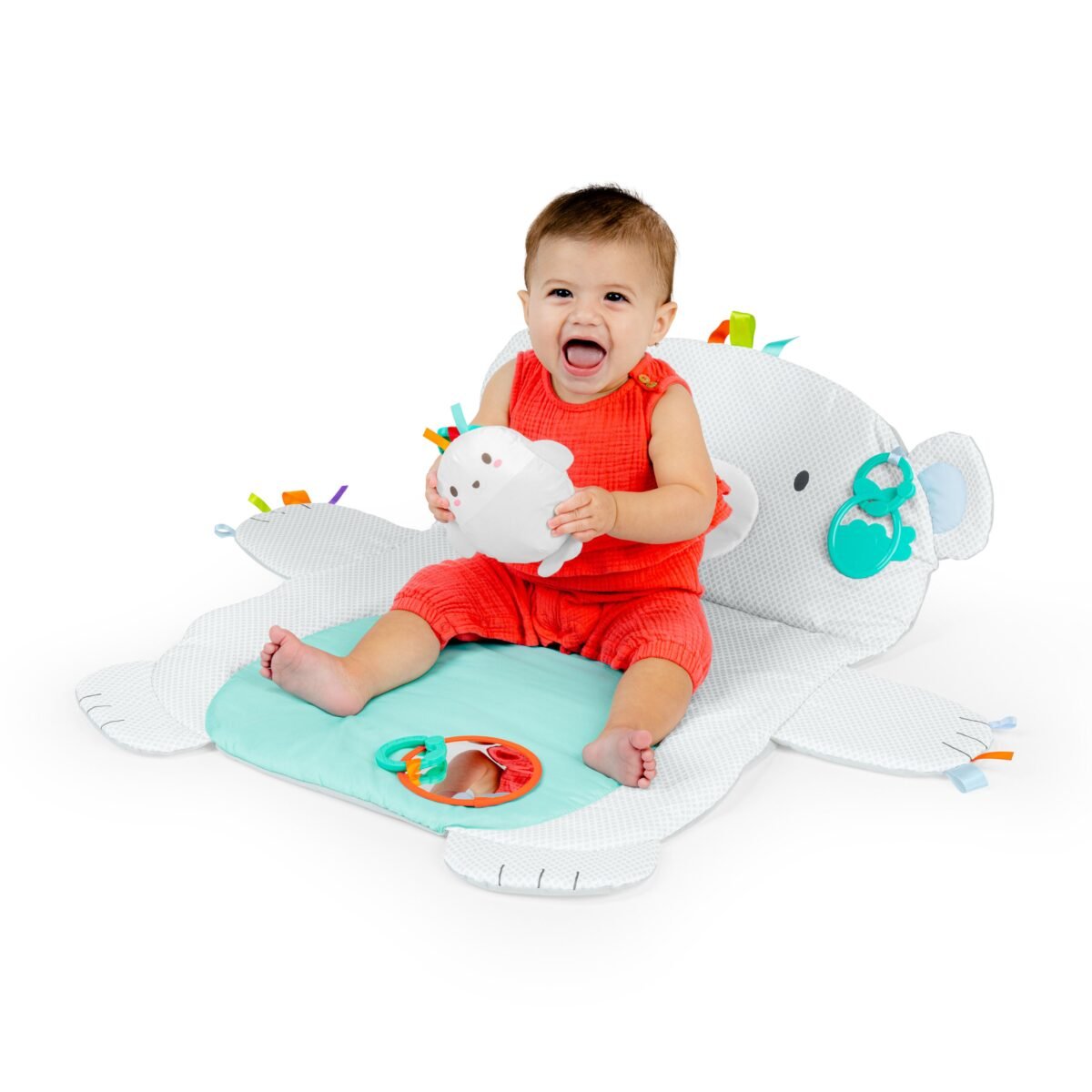 Bright Starts Polar Bear Tummy Time Prop & Play Baby Activity Mat with Support Pillow - Image 2