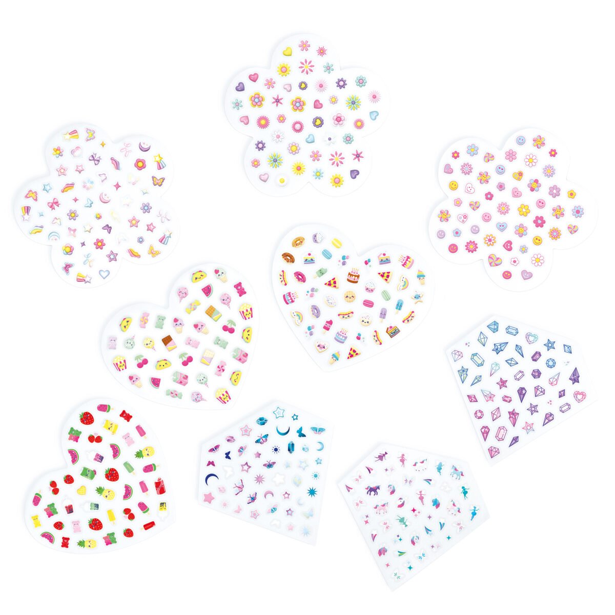 Glimmer and Glow Many Manis Nail Sticker Folio – Kids' Nail Art Sticker Collection - Image 5