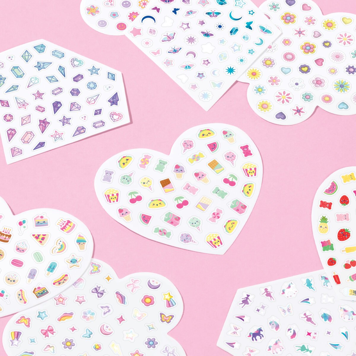 Glimmer and Glow Many Manis Nail Sticker Folio – Kids' Nail Art Sticker Collection - Image 3