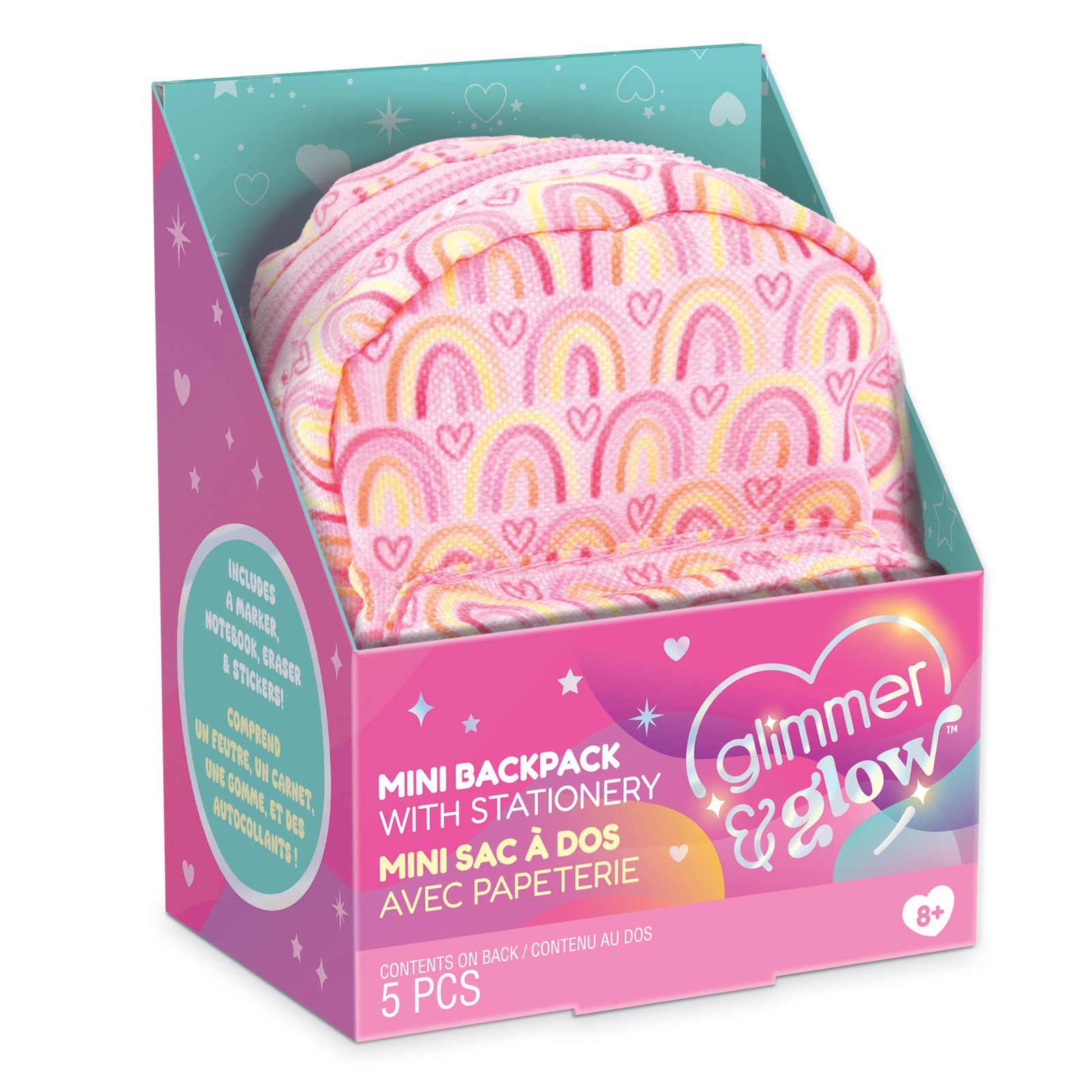6a05f2b26ecb6f4a9b5488b4_72004-01-1.1.jpg Glimmer and Glow Mini Backpack with Stationery Set – Kids' School & Creative Writing Kit - Image 1