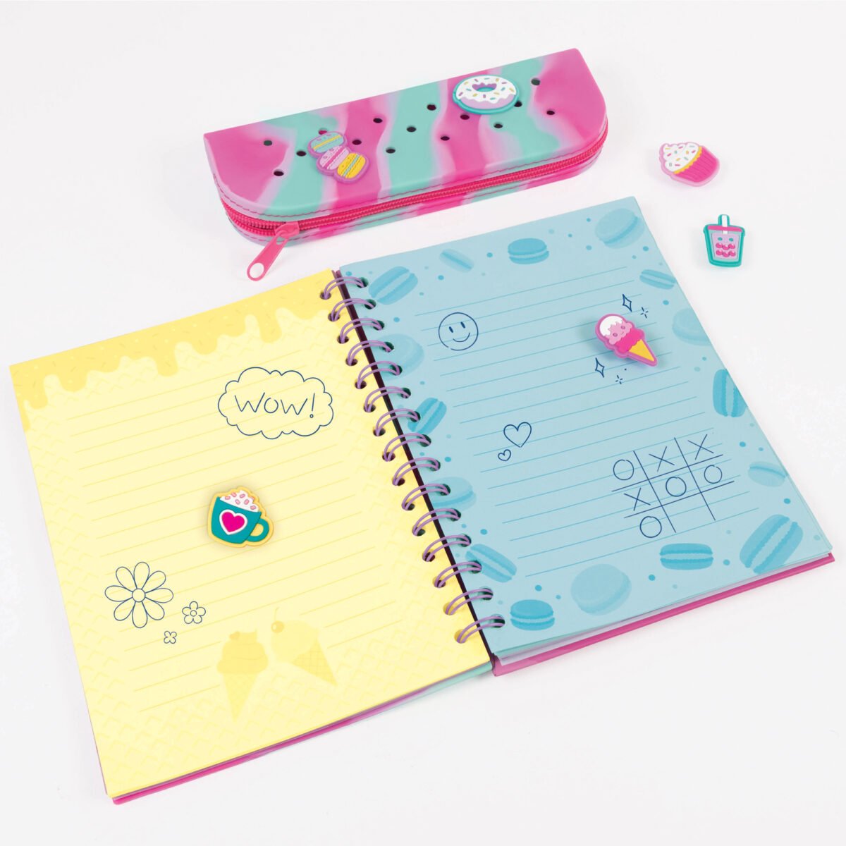 Glimmer and Glow Charming Journal & Pencil Pouch Set – Kids' Writing & School Stationery Kit - Image 2