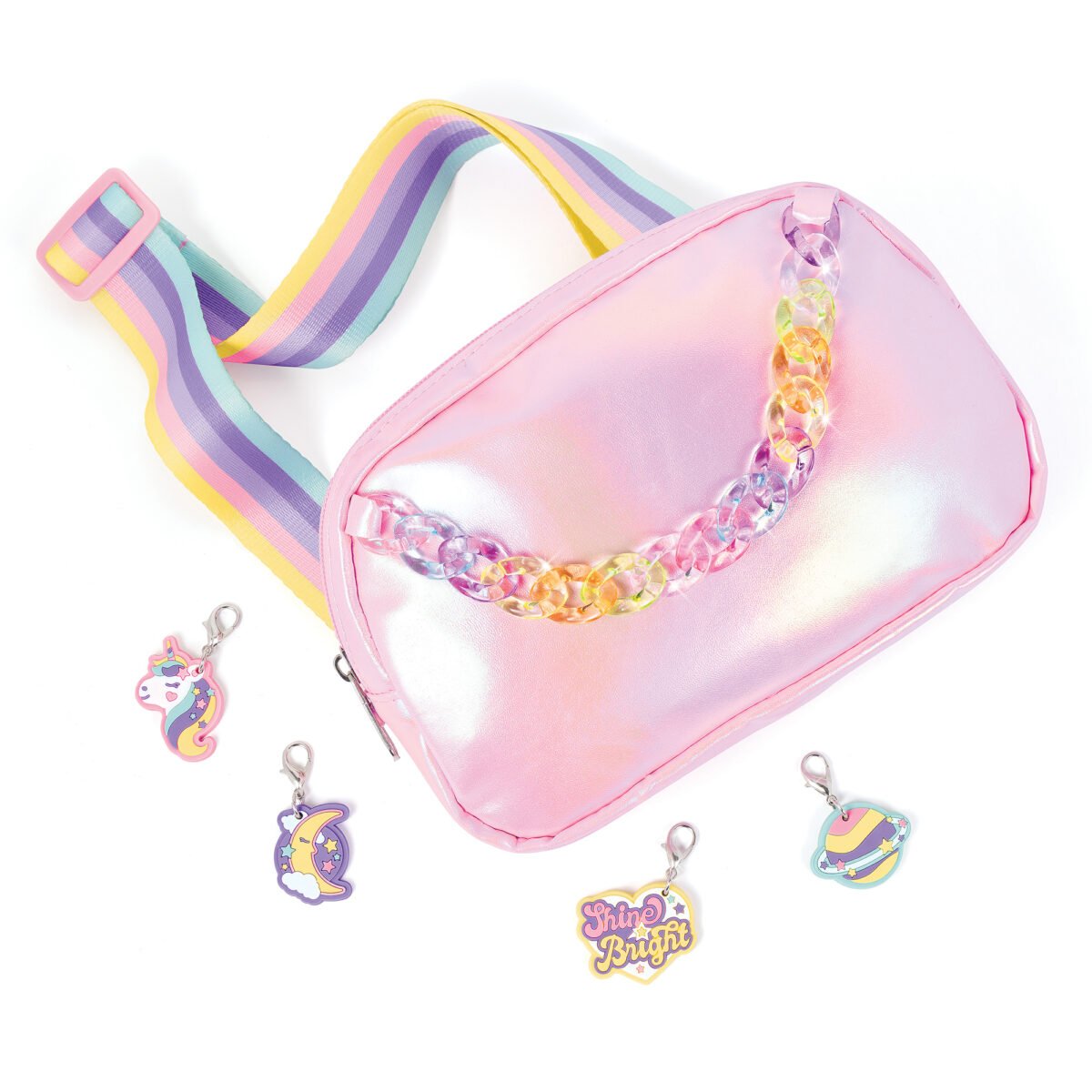 Glimmer and Glow DIY Chain & Charms Belt Bag – Kids' Fashion Craft Kit with Custom Accessories - Image 2
