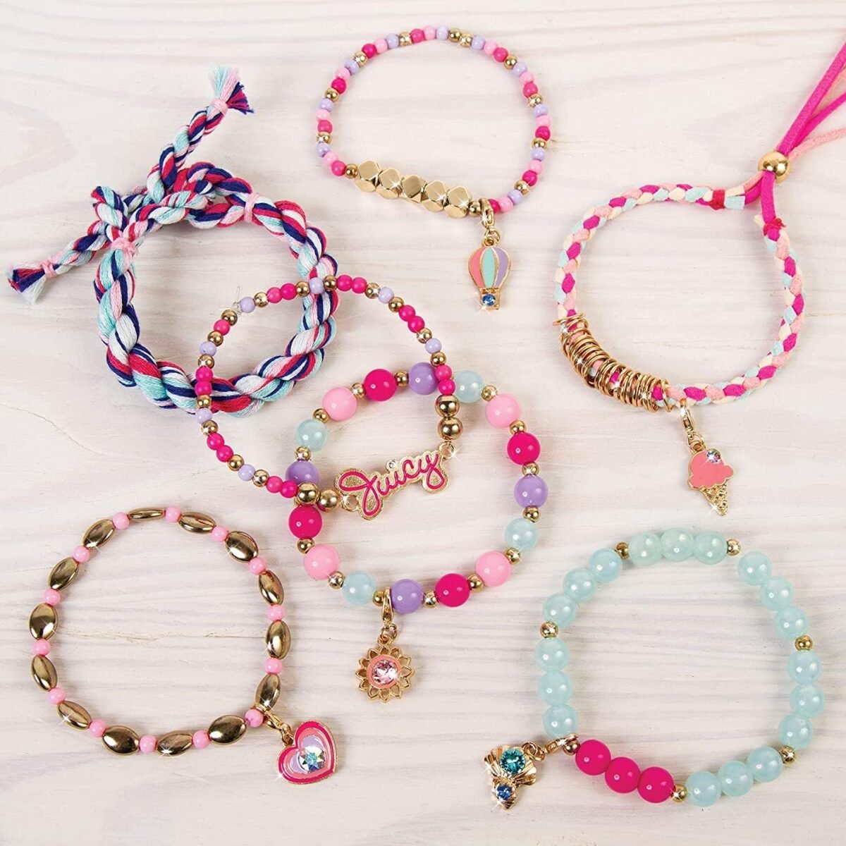 Juicy Couture Crystal Sunshine Bracelets – DIY Jewelry Making Kit with Sparkling Charms - Image 3