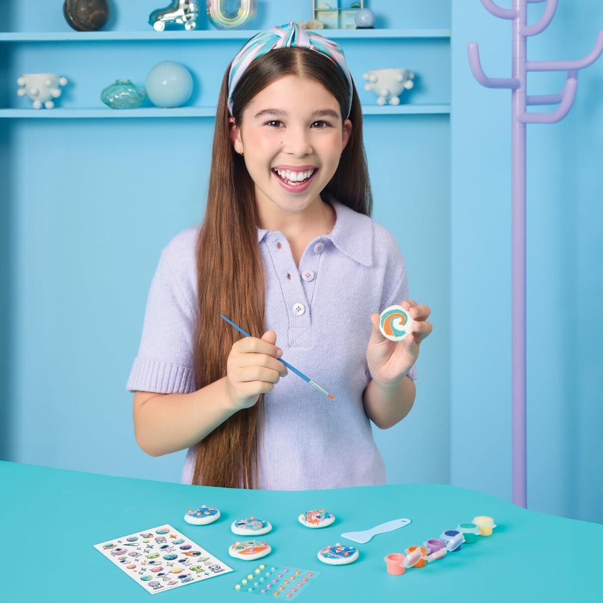 Make It Real Rock Dough Cosmic Creations Air-Dry Clay Kit – Space-Themed Modeling Craft Set - Image 5