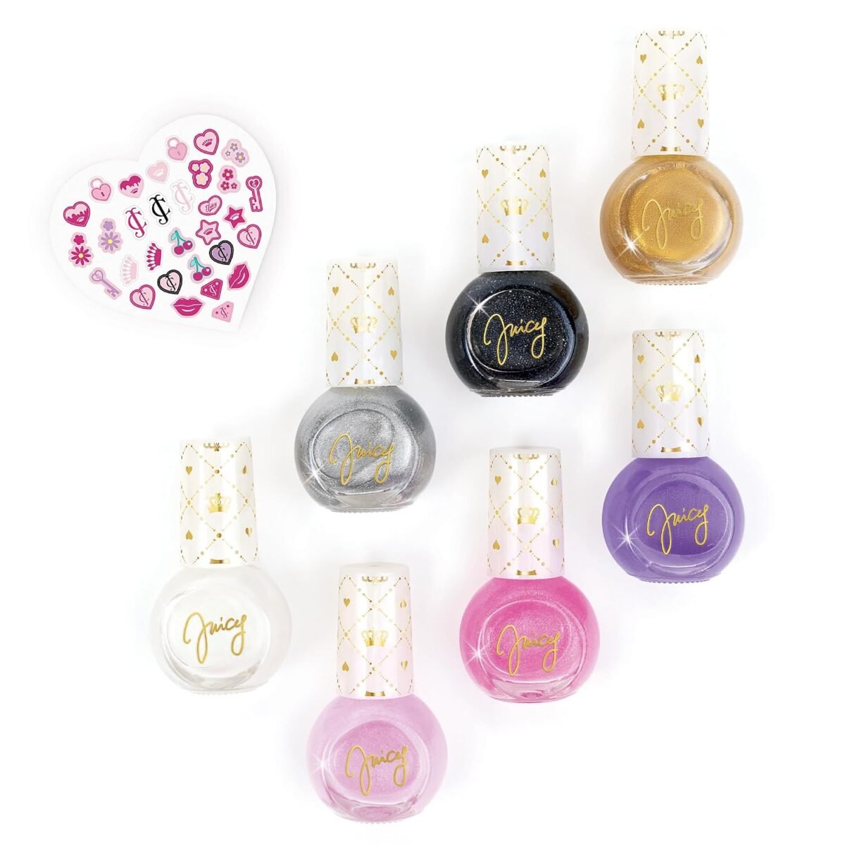 Juicy Couture Glitter Dreams Nail Polish Set – Kids' Glam Nail Art & Beauty Kit - Image 3