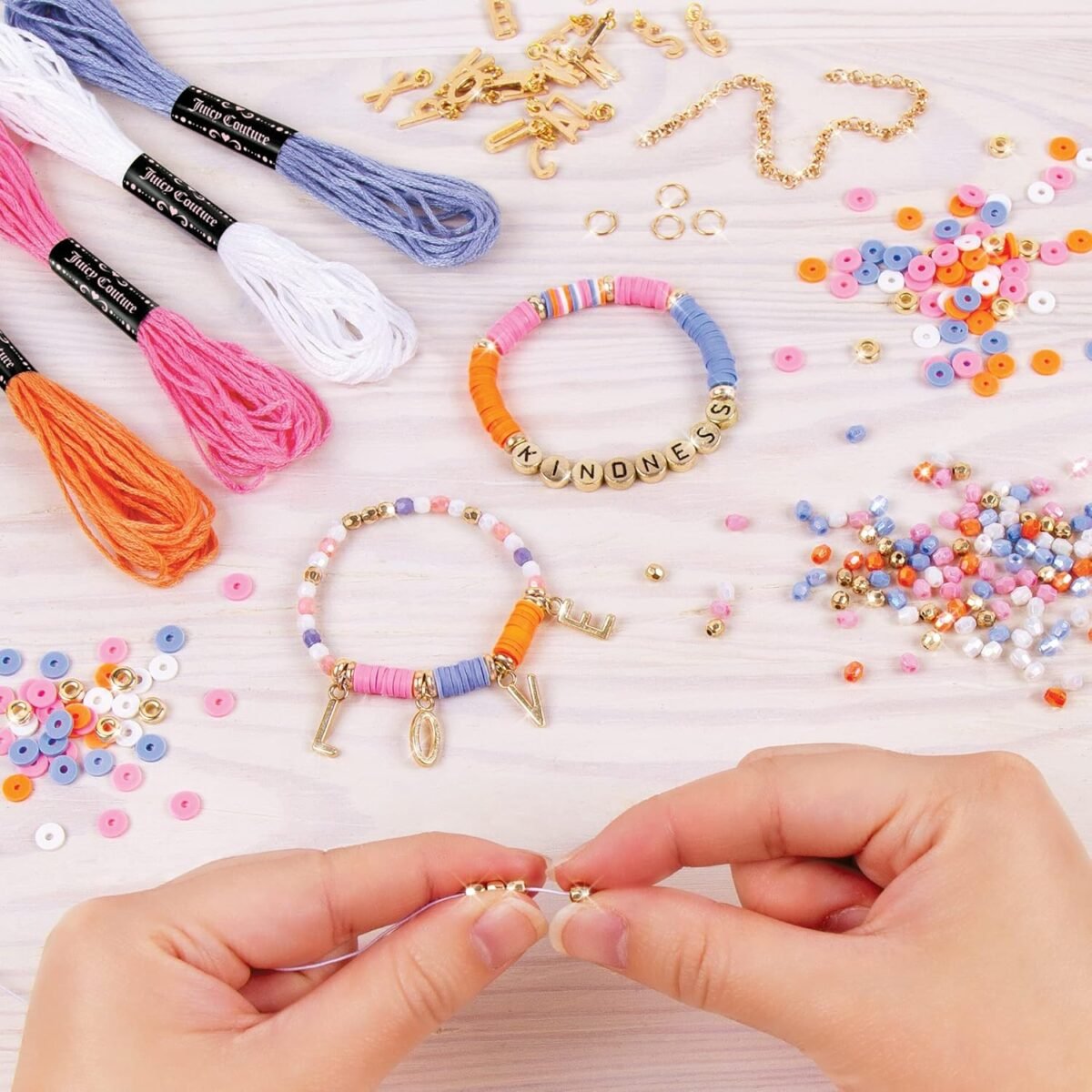 Juicy Couture Love Letters Bracelets – DIY Charm Bracelet Making Kit for Kids & Tweens - Image 4