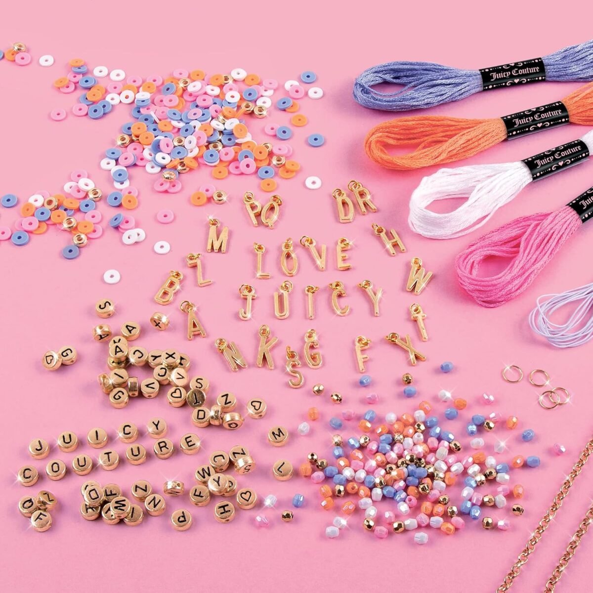 Juicy Couture Love Letters Bracelets – DIY Charm Bracelet Making Kit for Kids & Tweens - Image 2