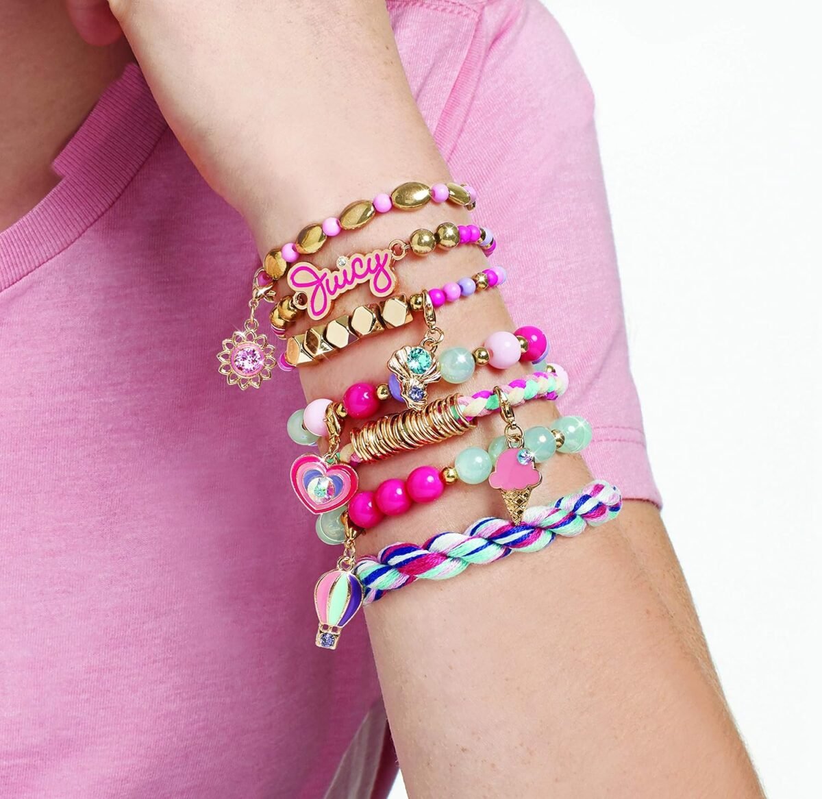 Juicy Couture Crystal Sunshine Bracelets – DIY Jewelry Making Kit with Sparkling Charms - Image 2