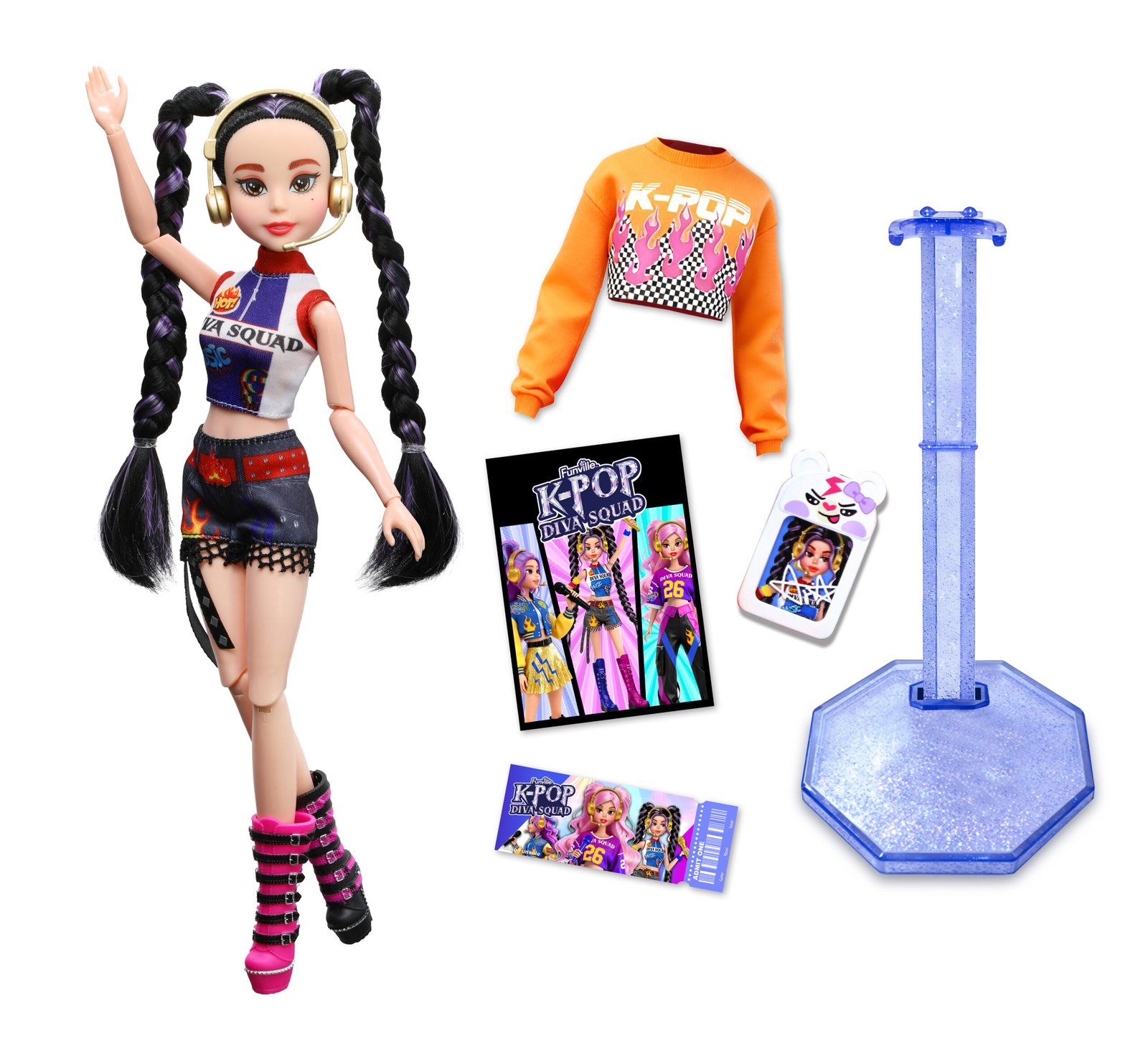 81157 - FV KPop Diva Squad - Yumi - accessories - 2026 Yumi - K-Pop Diva Squad 11.5-Inch Fashion Doll, Collectible Doll for Kids - Image 1
